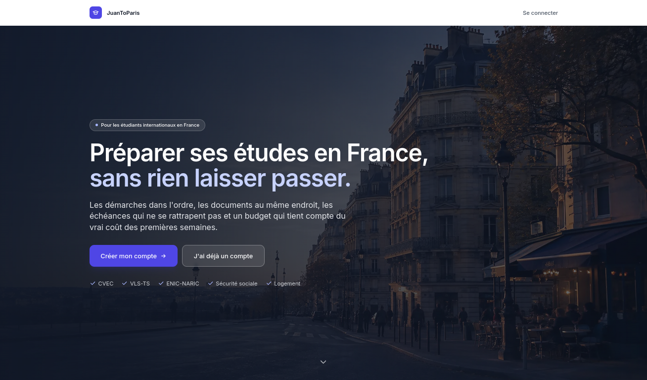 JuanToParis - Préparer ses études en France